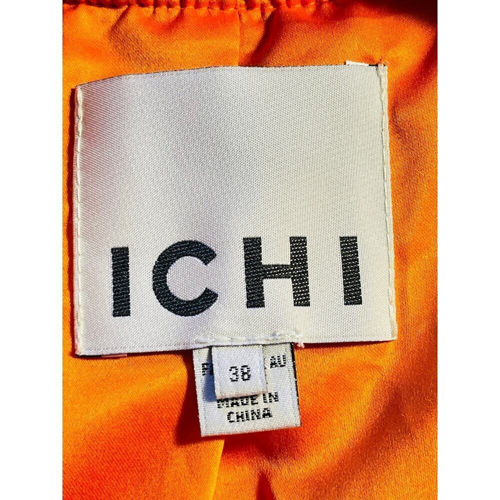 Anthropologie ICHI IHELISO JA Bomber Jacket size 38/ Medium Orange Full zip - Picture 4 of 13